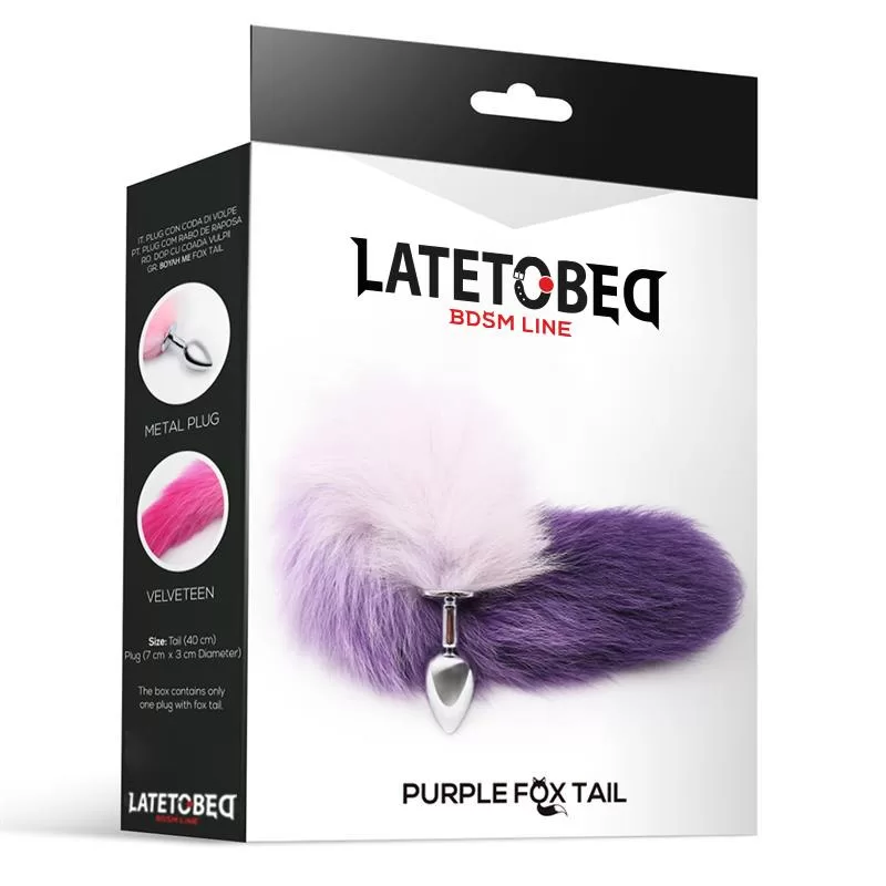 Anal Plug Purple and White Foxy Tail Size S LATETOBED BDSM LINE Anal Plug Purple and White Foxy Tail Size S LATETOBED BDSM LINE