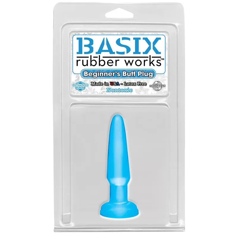 Basix Rubber Works Butt Plug Beginners - Colour Blue BASIX RUBBER WORKS Basix Rubber Works Butt Plug Beginners - Colour Blue BASIX RUBBER WORKS