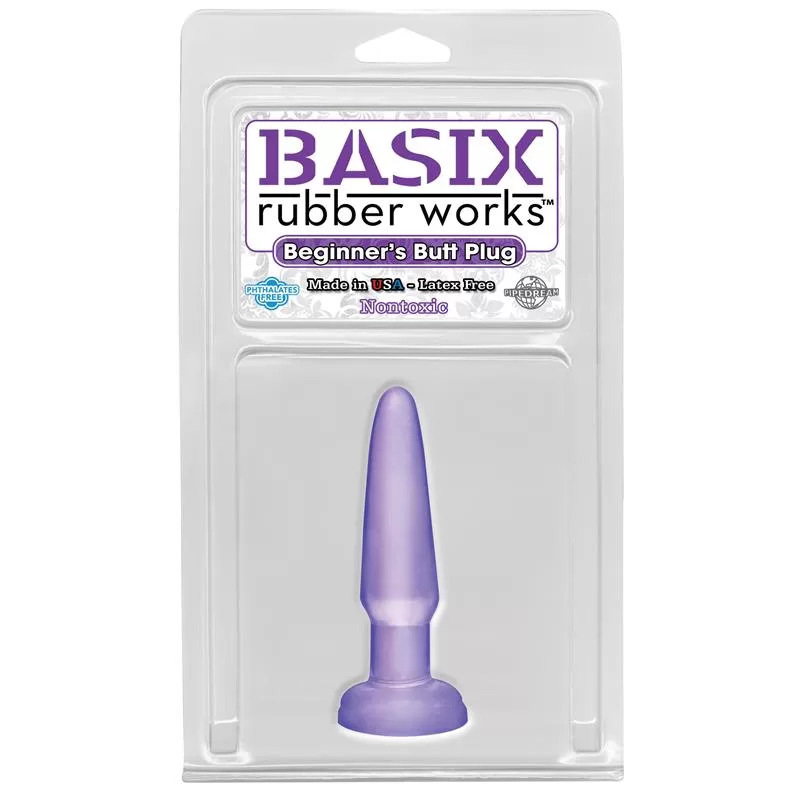 Basix Rubber Works Butt Plug Beginners - Colour Purple BASIX RUBBER WORKS Basix Rubber Works Butt Plug Beginners - Colour Purple BASIX RUBBER WORKS