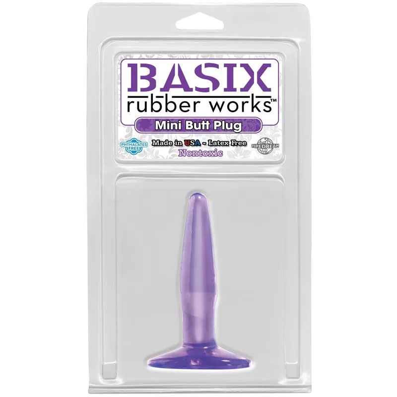 Basix Rubber Works Mini Butt Plug - Colour Purple BASIX RUBBER WORKS Basix Rubber Works Mini Butt Plug - Colour Purple BASIX RUBBER WORKS