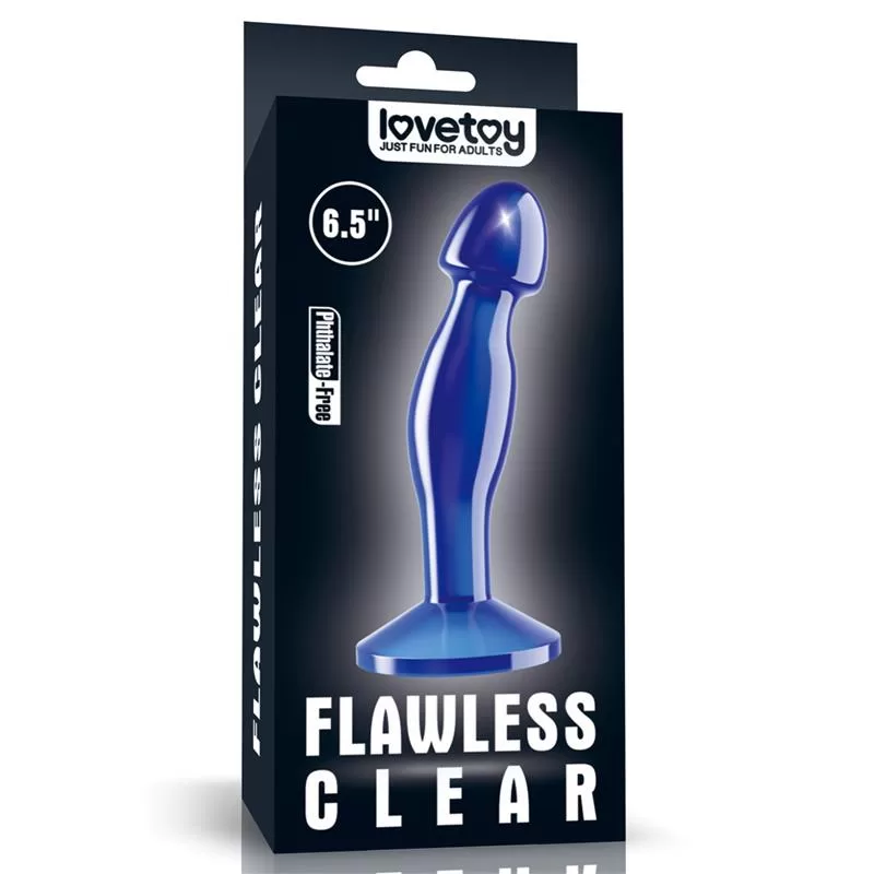 Butt Plug Flawless Clear Blue 6.5 LOVETOY Butt Plug Flawless Clear Blue 6.5 LOVETOY