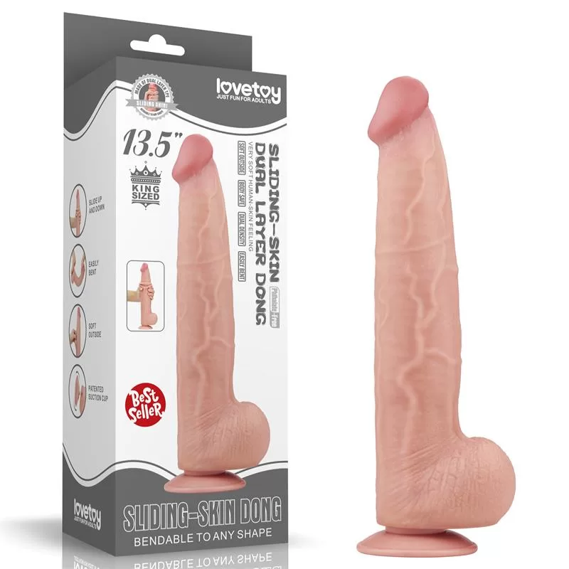Dildo Dual Layer Sliding Skin 13.5 LOVETOY Dildo Dual Layer Sliding Skin 13.5 LOVETOY