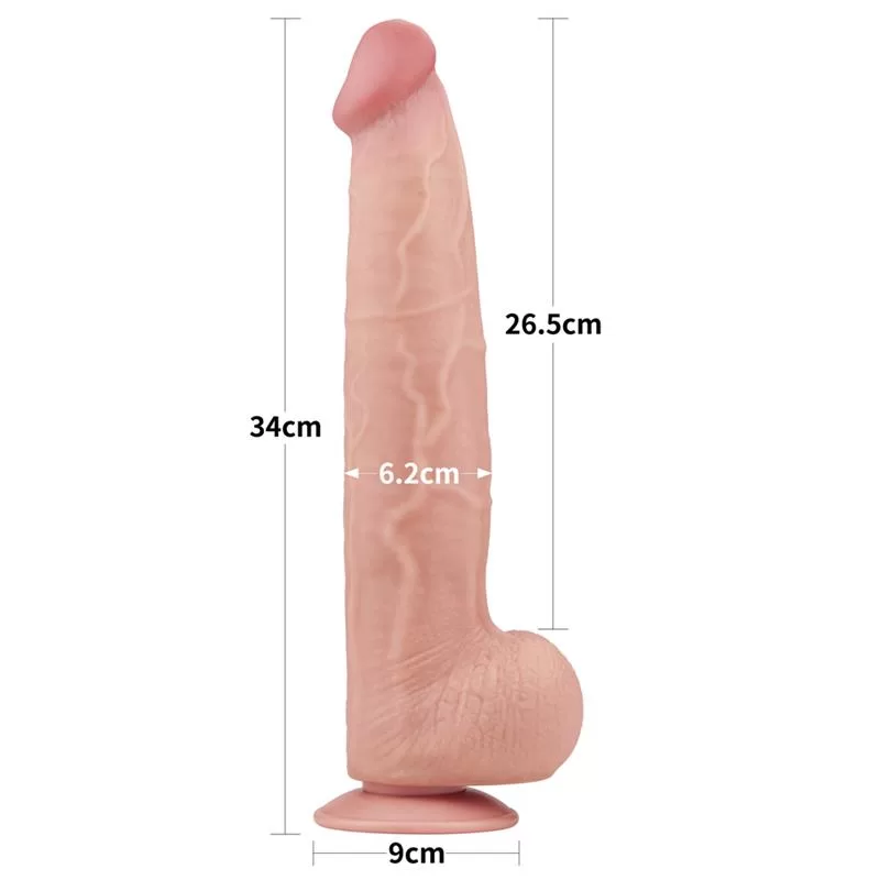 Dildo Dual Layer Sliding Skin 13.5 LOVETOY Dildo Dual Layer Sliding Skin 13.5 LOVETOY