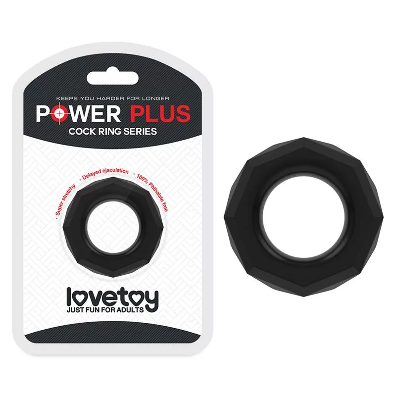 Penis Ring Power Plus Black LOVETOY Penis Ring Power Plus Black LOVETOY