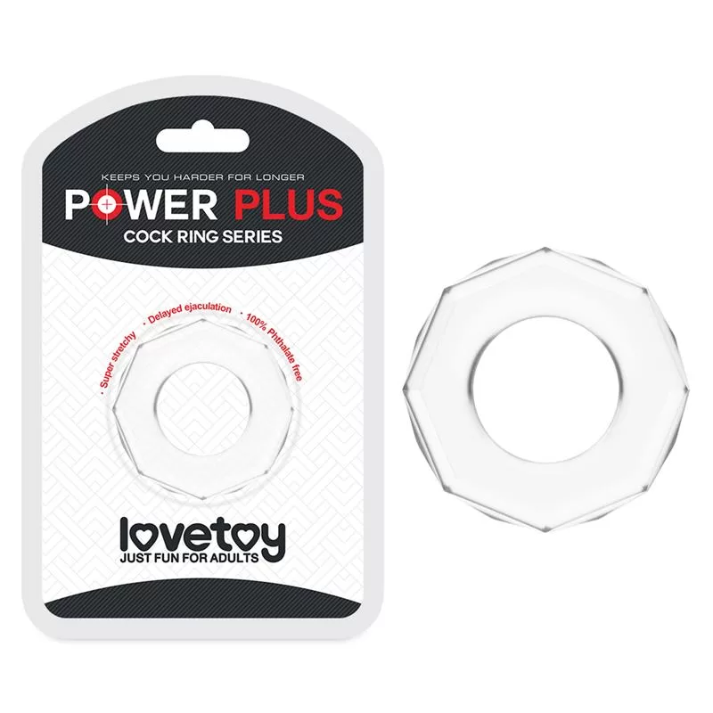 Penis Ring Power Plus Clear LOVETOY Penis Ring Power Plus Clear LOVETOY