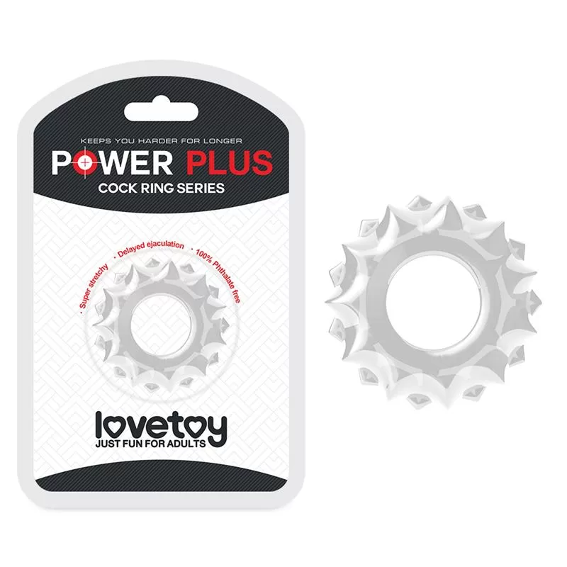 Penis Ring Power Plus Clear LOVETOY Penis Ring Power Plus Clear LOVETOY