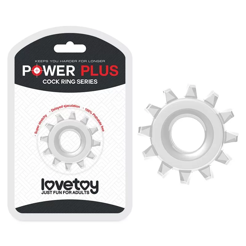 Penis Ring Power Plus Clear LOVETOY Penis Ring Power Plus Clear LOVETOY