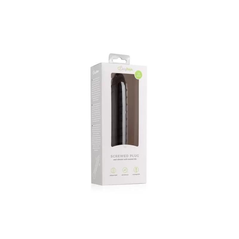 Screwed Butt Plug with Vibration Large EASYTOYS Screwed Butt Plug with Vibration Large EASYTOYS