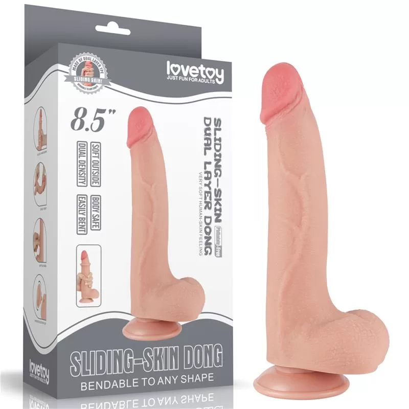 Sliding Skin Dual Layer Dildo 8.5 LOVETOY Sliding Skin Dual Layer Dildo 8.5 LOVETOY