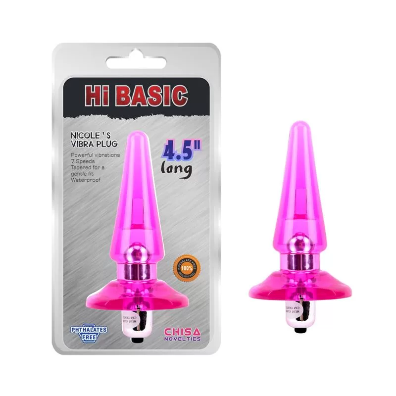 Vibrating Butt Plug Nicoles 2.5 x 3.2 cm Pink CHISA Vibrating Butt Plug Nicoles 2.5 x 3.2 cm Pink CHISA