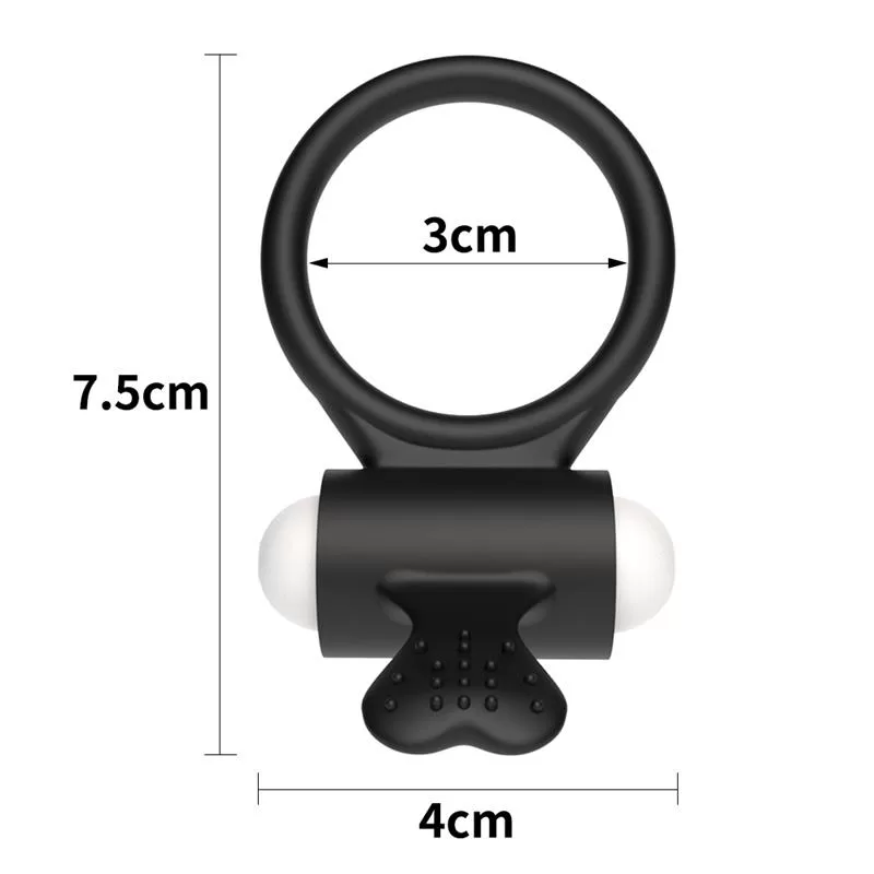 Vibrating Cockring Power Clit Black LOVETOY Vibrating Cockring Power Clit Black LOVETOY