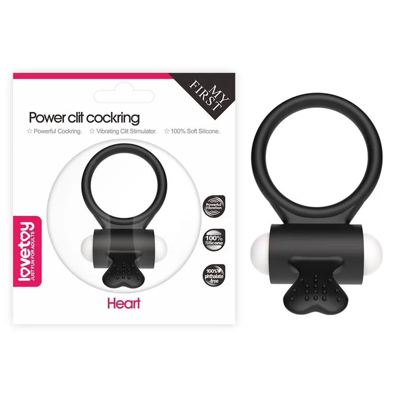 Vibrating Cockring Power Clit Black LOVETOY Vibrating Cockring Power Clit Black LOVETOY
