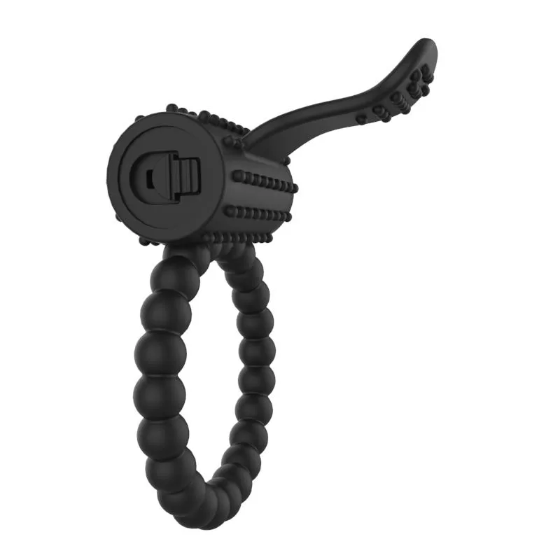 Vibrating Penis Ring Black A-GUSTO Vibrating Penis Ring Black A-GUSTO