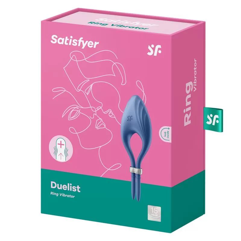 Vibrating Penis Ring Duelist Blue SATISFYER Vibrating Penis Ring Duelist Blue SATISFYER