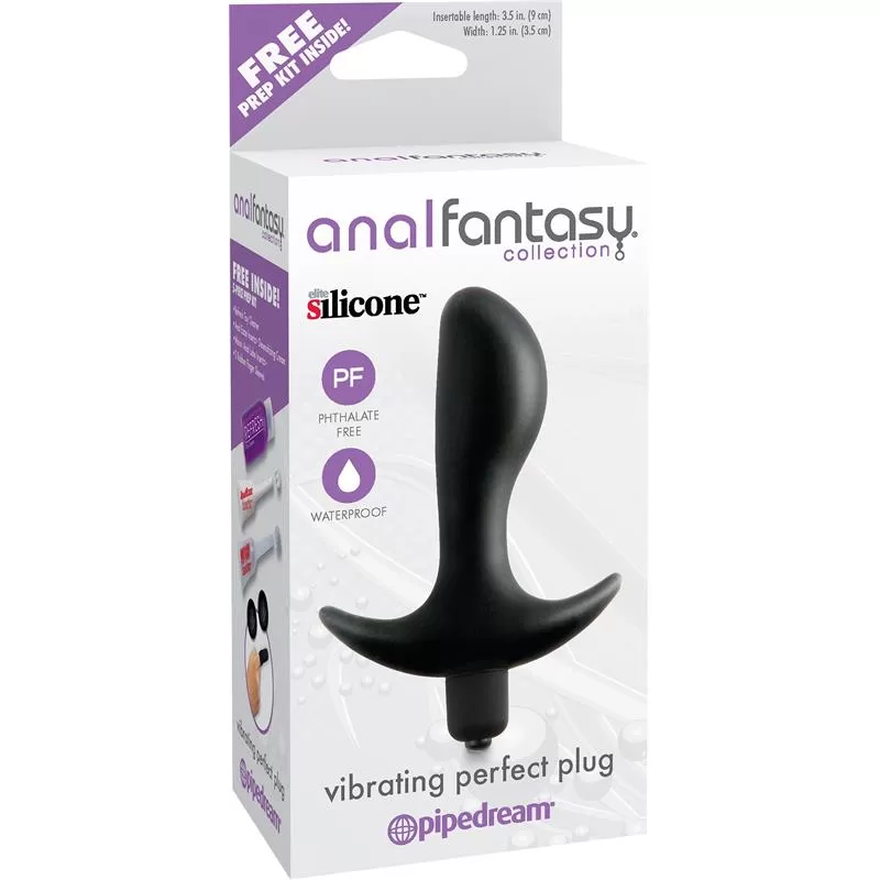 Vibrating Perfect Plug- Colour Black ANAL FANTASY COLLECT. Vibrating Perfect Plug- Colour Black ANAL FANTASY COLLECT.